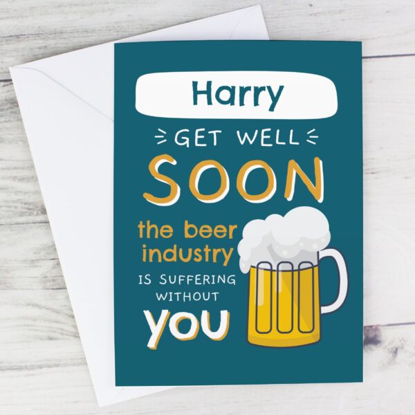 Personalised Get Well Soon Card: 1 - Greeting Cards By Gift Moments
