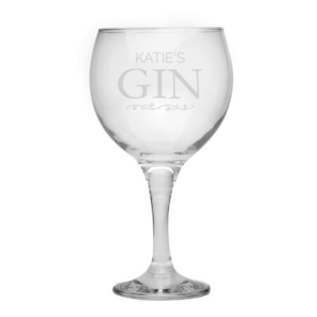 Personalised Gin Balloon Glass: 5 - Cocktail Glasses By Gift Moments