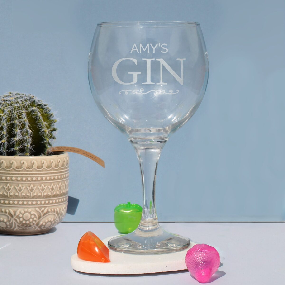Personalised Gin Balloon Glass: 4 - Cocktail Glasses By Gift Moments