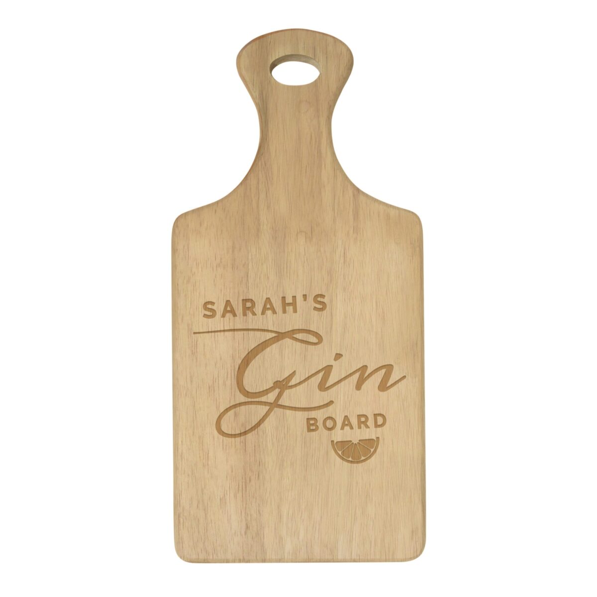 Personalised Gin Wooden Paddle Board: 5 - Chopping Boards By Gift Moments