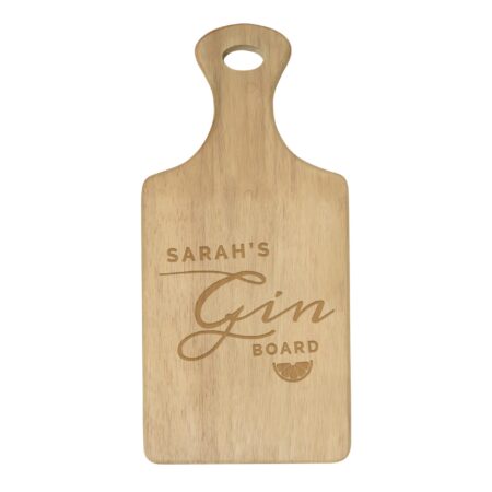 Personalised Gin Wooden Paddle Board: 5 - Chopping Boards By Gift Moments
