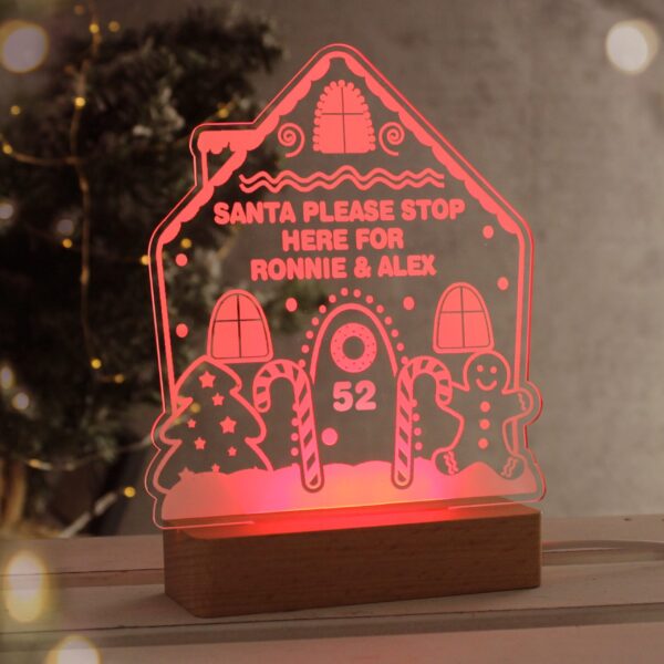Personalised Gingerbread House LED Light: 2 - LED Lighting By Gift Moments