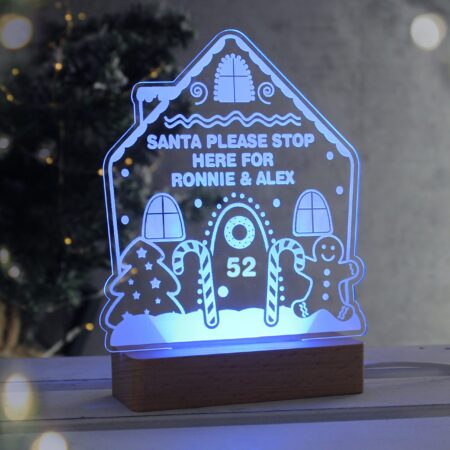Personalised Gingerbread House LED Light: 4 - LED Lighting By Gift Moments