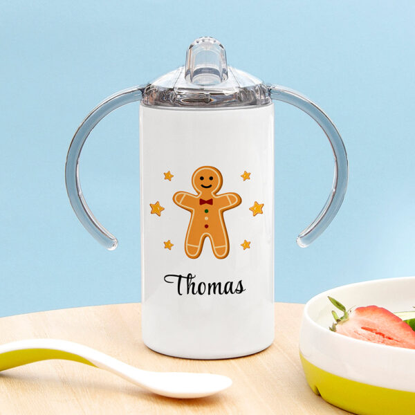 Personalised Gingerbread Kids Sippy Cup: 1 - Kids Bottles By Gift Moments