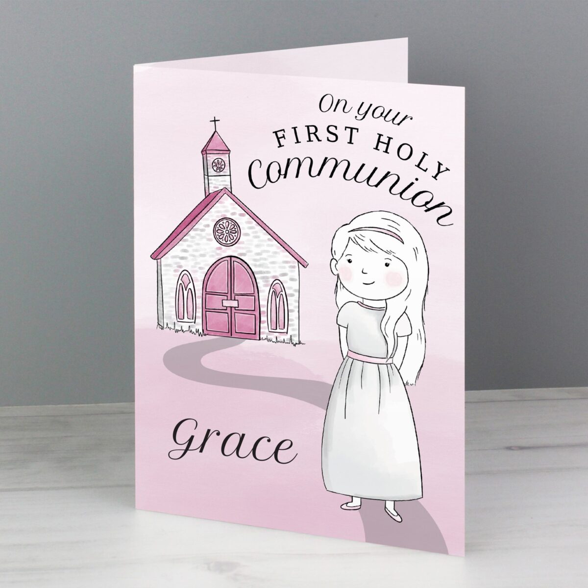 Personalised Girls First Holy Communion Card: 2 - Greeting Cards By Gift Moments