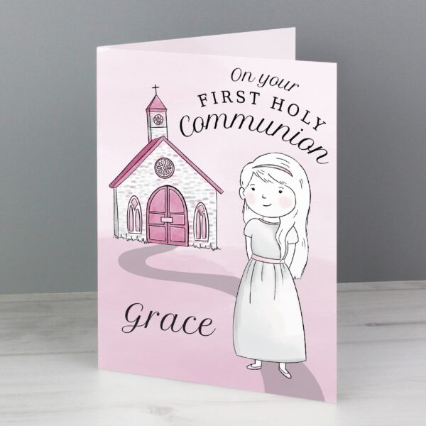 Personalised Girls First Holy Communion Card: 2 - Greeting Cards By Gift Moments