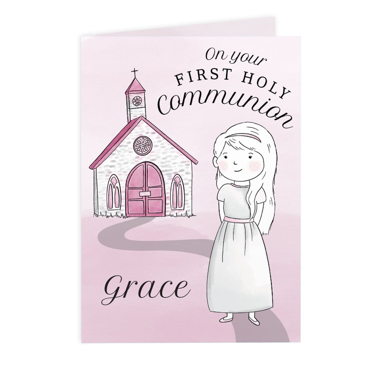 Personalised Girls First Holy Communion Card: 3 - Greeting Cards By Gift Moments