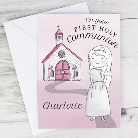 Personalised Girls First Holy Communion Card: 1 - Greeting Cards By Gift Moments