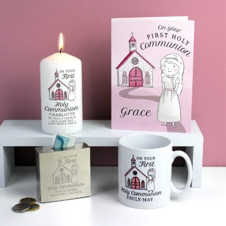 Personalised Girls First Holy Communion Card: 5 - Greeting Cards By Gift Moments