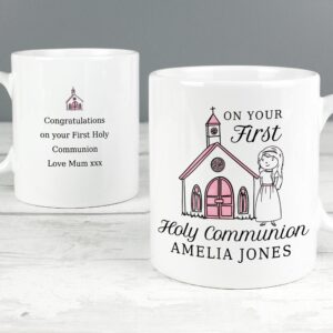 Personalised Girls First Holy Communion Mug: 1 - Mugs By Gift Moments