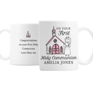 Personalised Girls First Holy Communion Mug: 5 - Mugs By Gift Moments