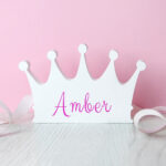 Personalised Girls Wooden Crown Ornament: 1 - Ornaments By Gift Moments