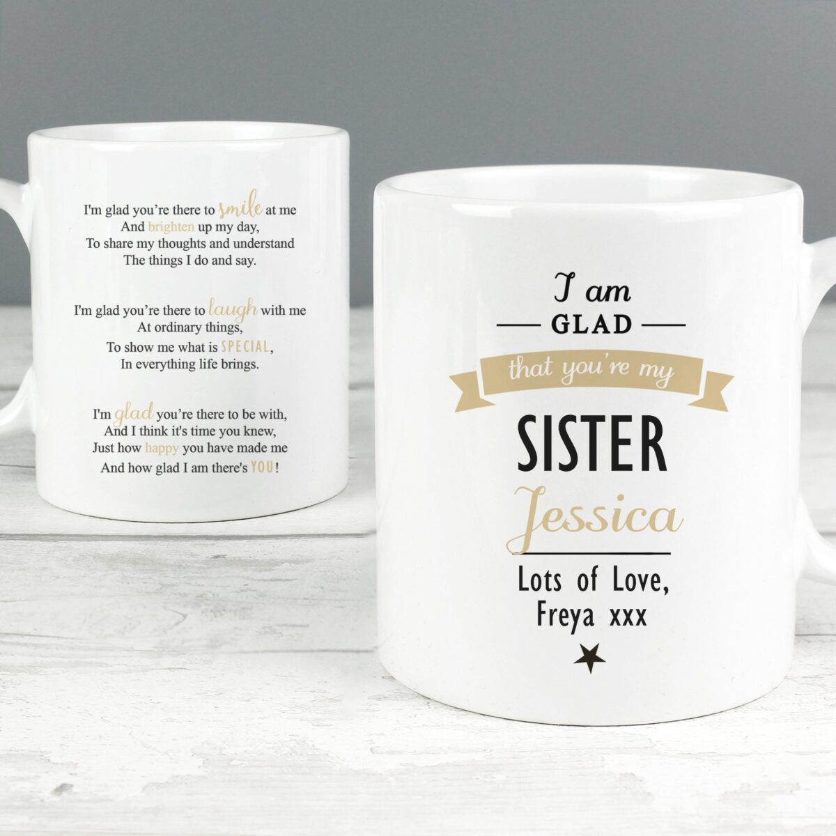 Personalised I Am Glad... Mug: 2 - Mugs By Gift Moments