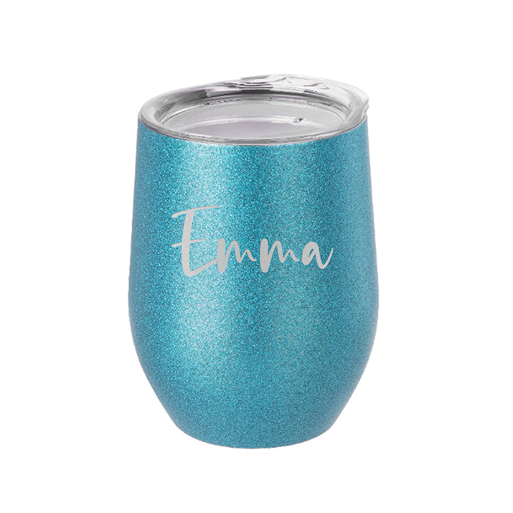 Personalised Glitter Stemless Wine Tumblers: 1 - Tumblers By Gift Moments