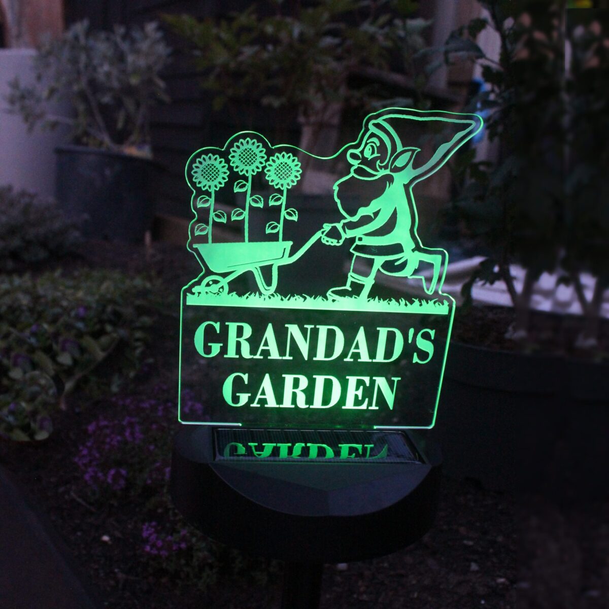 Personalised Gnome Garden Outdoor Solar Light: 7 - Solar Lights By Gift Moments