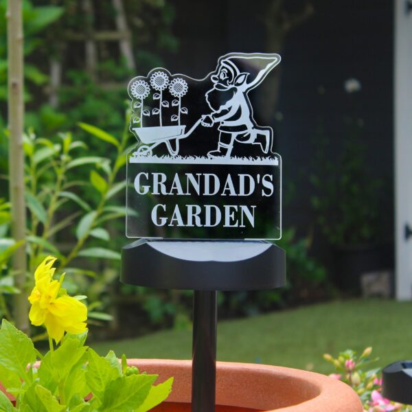 Personalised Gnome Garden Outdoor Solar Light: 1 - Solar Lights By Gift Moments