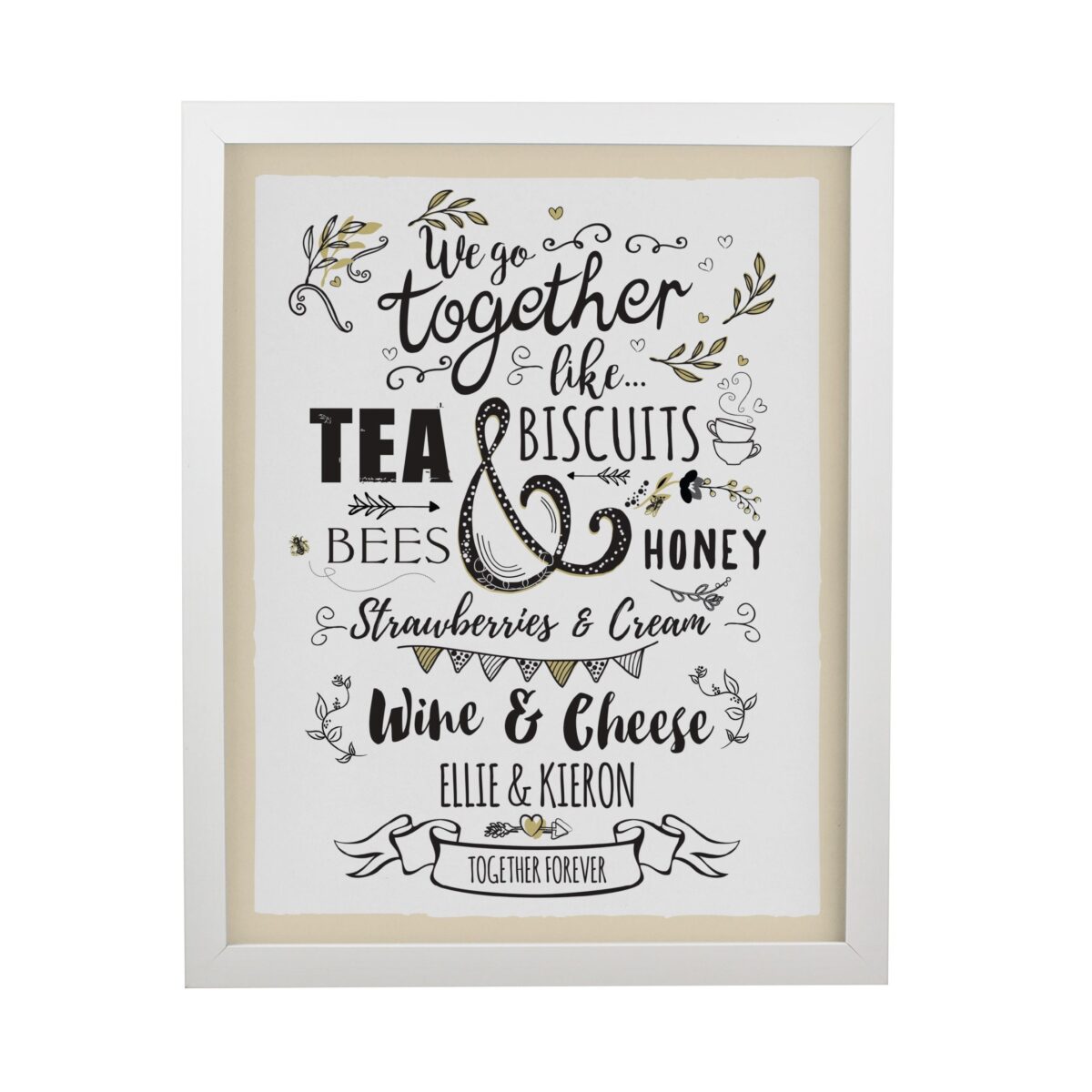 Personalised We Go Together Like Framed Prints: 9 - Framed Prints By Gift Moments