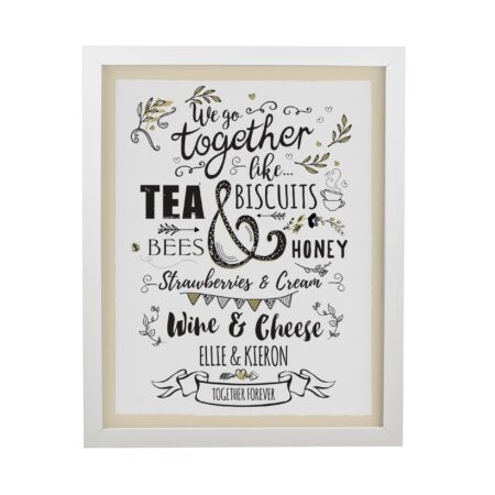 Personalised We Go Together Like Framed Prints: 9 - Framed Prints By Gift Moments