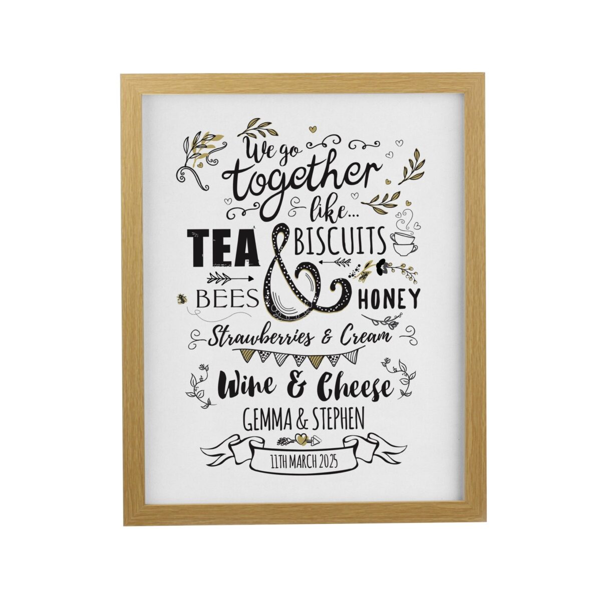 Personalised We Go Together Like Framed Prints: 7 - Framed Prints By Gift Moments