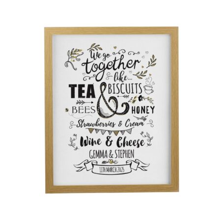 Personalised We Go Together Like Framed Prints: 7 - Framed Prints By Gift Moments