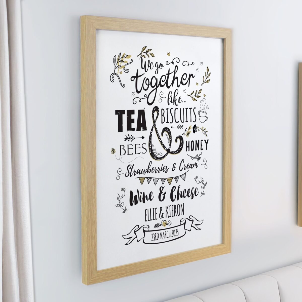 Personalised We Go Together Like Framed Prints: 4 - Framed Prints By Gift Moments