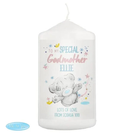Personalised Me to You Godmother Pillar Candle: 5 - Candles By Gift Moments