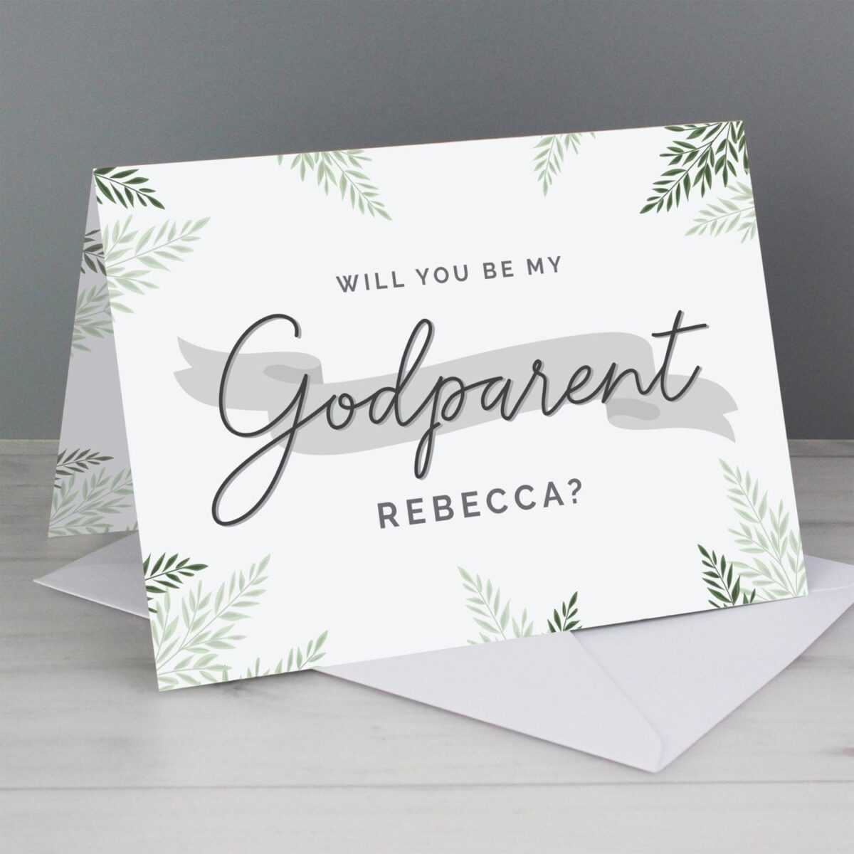 Personalised godparent card