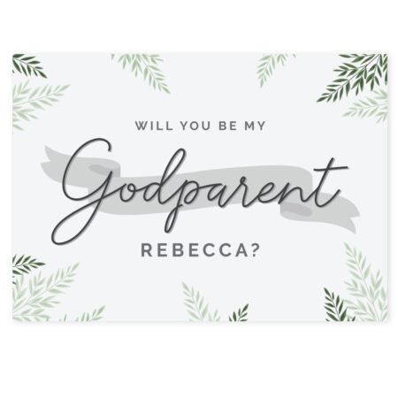 Personalised godparent card