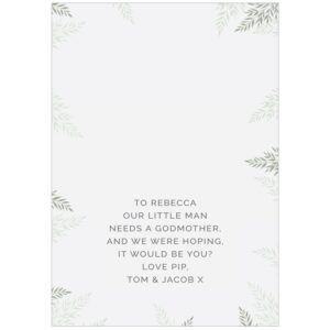 Personalised Godparent Card: 4 - Greeting Cards By Gift Moments