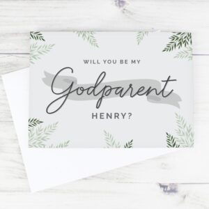 Personalised Godparent Card: 2 - Greeting Cards By Gift Moments