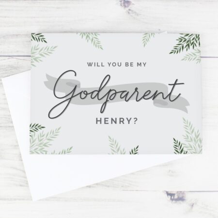 Personalised godparent card