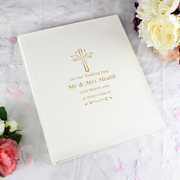 Personalised Gold Cross Traditional Photo Album: 1 - Photo Albums By Gift Moments