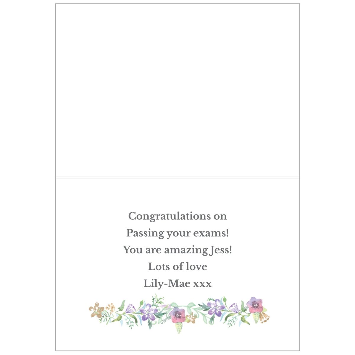Personalised Gold Floral Watercolour Card: 5 - Greeting Cards By Gift Moments