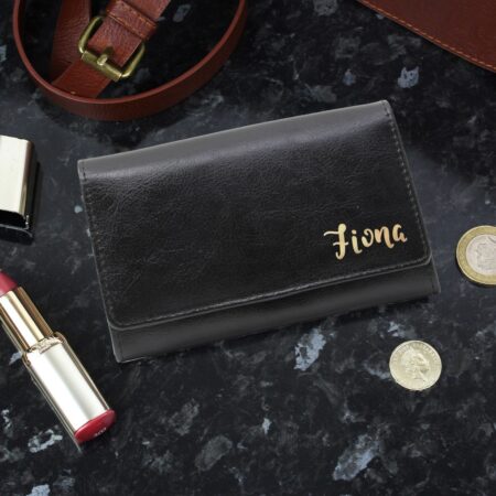 Personalised Gold Name Black Purse: 1 - Bags & Purses By Gift Moments