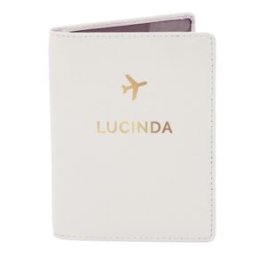 Personalised Gold Name Cream Passport Holder: 4 - Passport Holders By Gift Moments