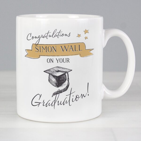 Personalised Gold Star Graduation Mug: 2 - Mugs By Gift Moments