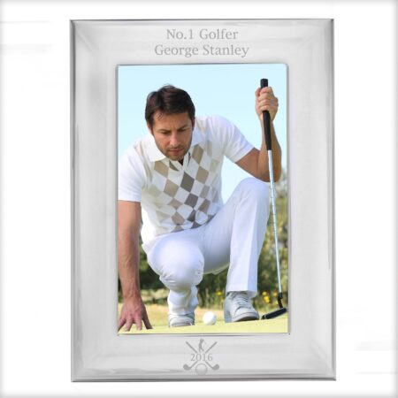 Personalised Golf 6x4 Silver Photo Frame: 3 - Photo Frames By Gift Moments