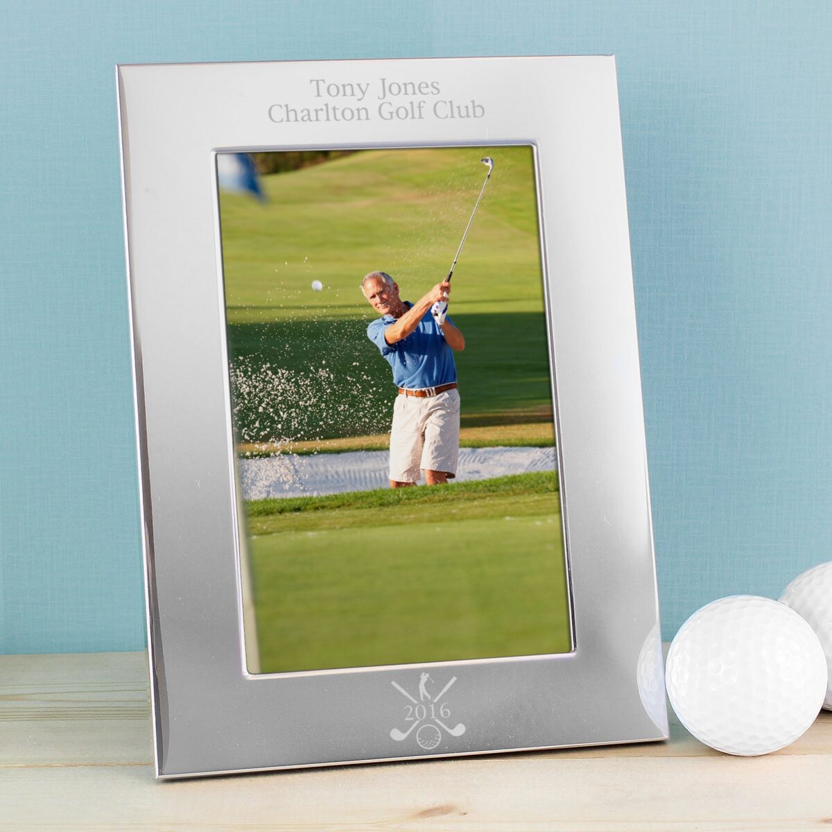 Personalised Golf 6x4 Silver Photo Frame: 1 - Photo Frames By Gift Moments