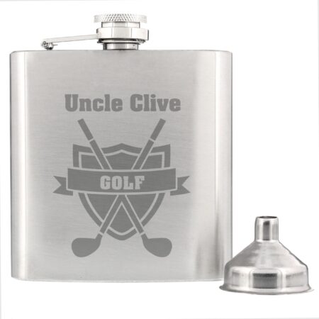 Personalised Golf Hip Flask: 3 - Hip Flasks By Gift Moments