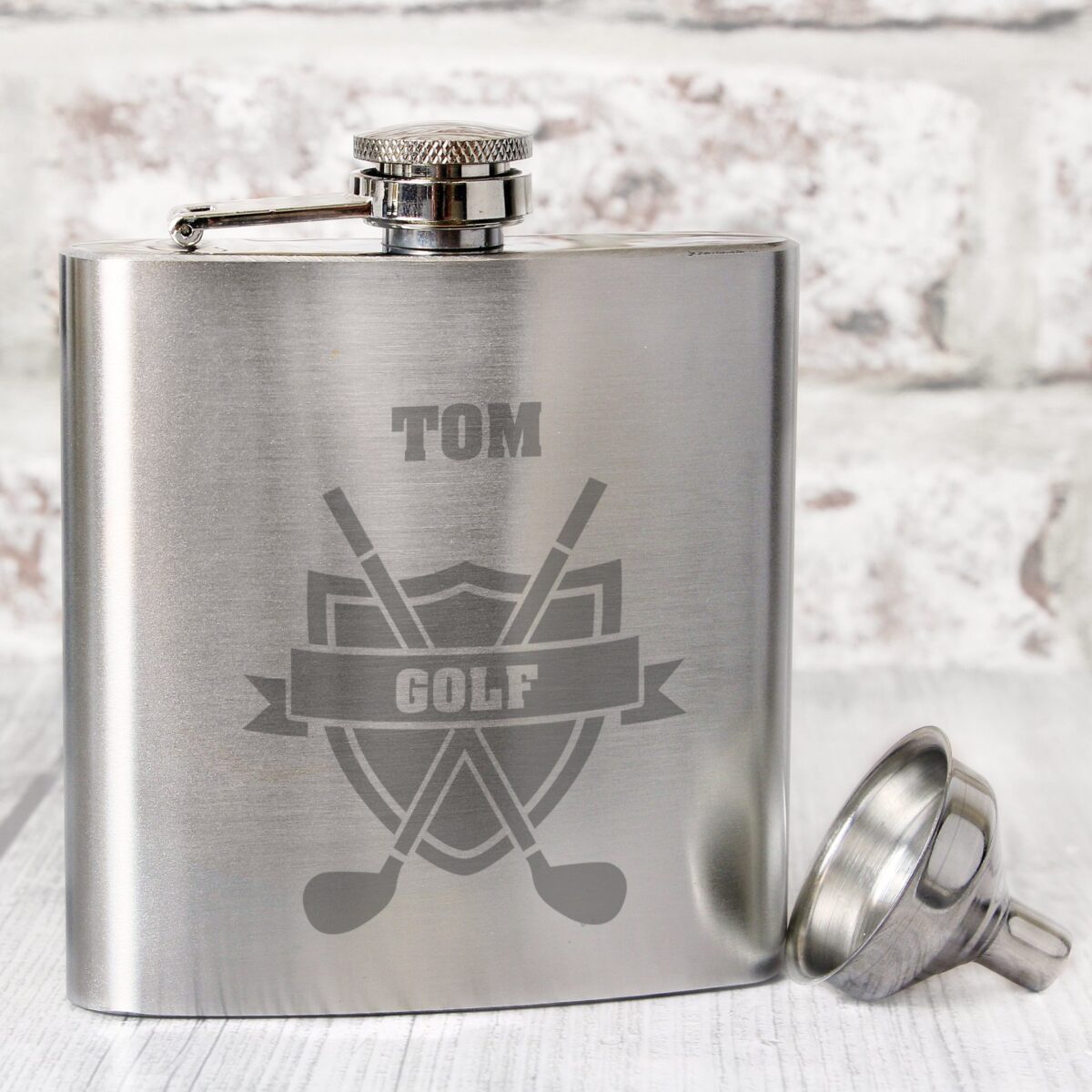 Personalised Golf Hip Flask: 1 - Hip Flasks By Gift Moments
