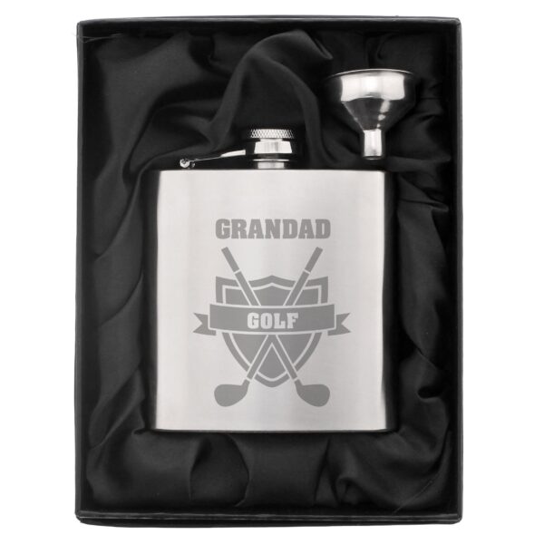 Personalised Golf Hip Flask: 2 - Hip Flasks By Gift Moments