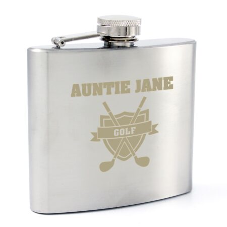 Personalised Golf Hip Flask: 4 - Hip Flasks By Gift Moments