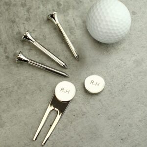 Personalised Golf Set: 2 - Golf Tees & Markers By Gift Moments