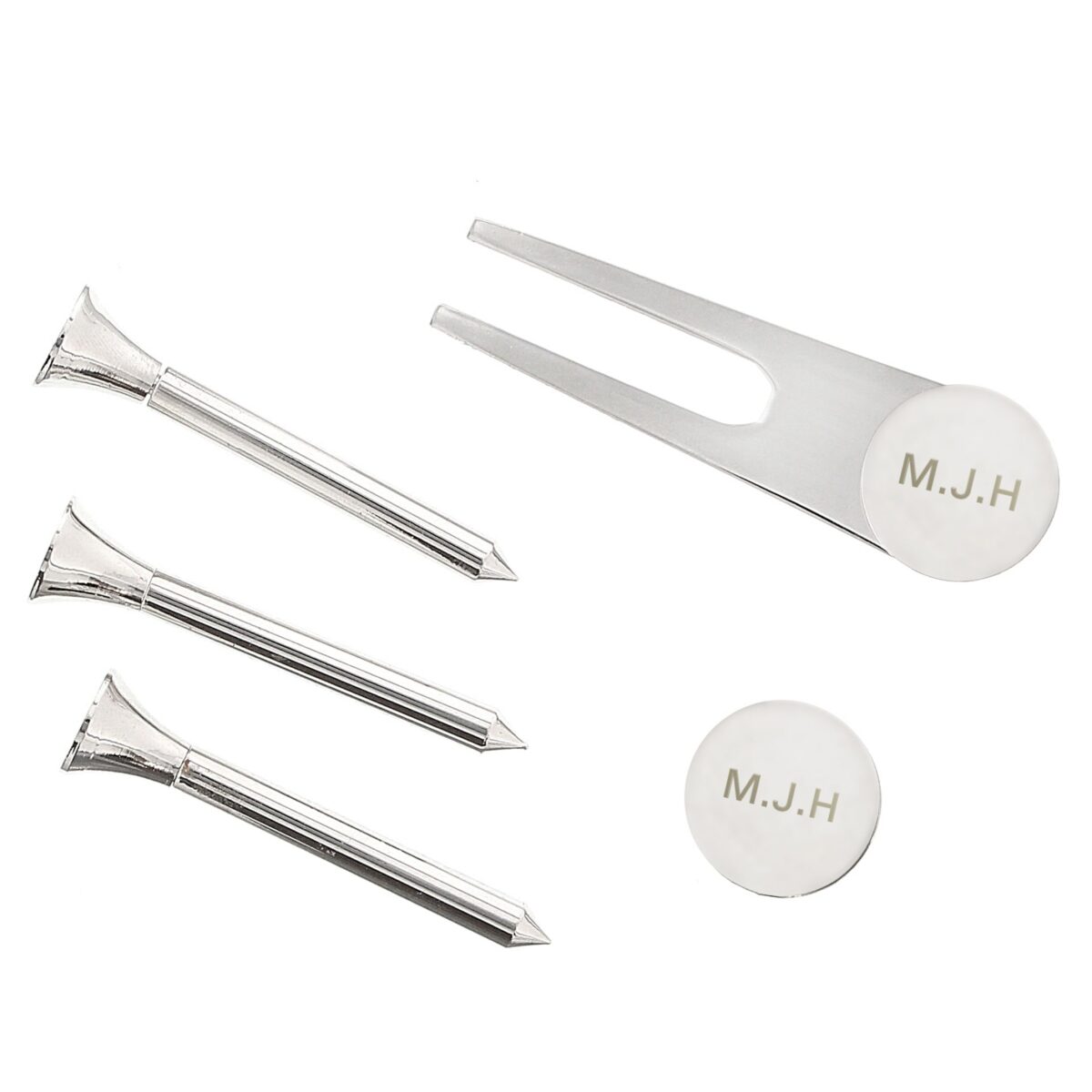 Personalised Golf Set: 5 - Golf Tees & Markers By Gift Moments