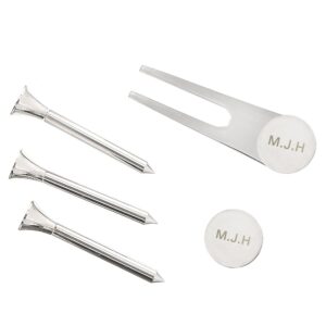 Personalised Golf Set: 5 - Golf Tees & Markers By Gift Moments