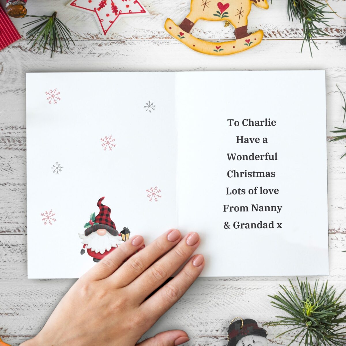 Personalised Gonk Christmas Card: 3 - Greeting Cards By Gift Moments