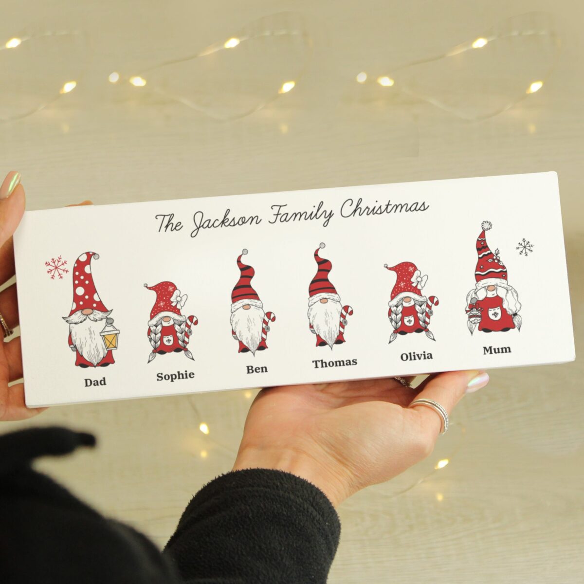 Personalised Gonk Family Mantle Christmas Decoration: 2 - Ornaments By Gift Moments