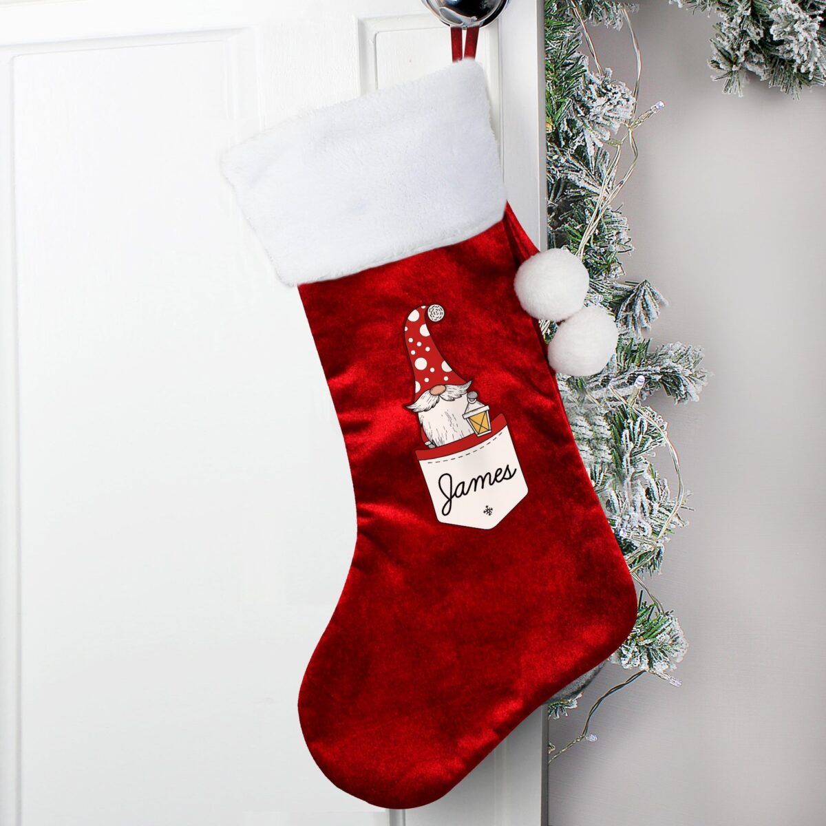Personalised Gonk Family Red Christmas Stockings: 11 - Christmas Stockings By Gift Moments