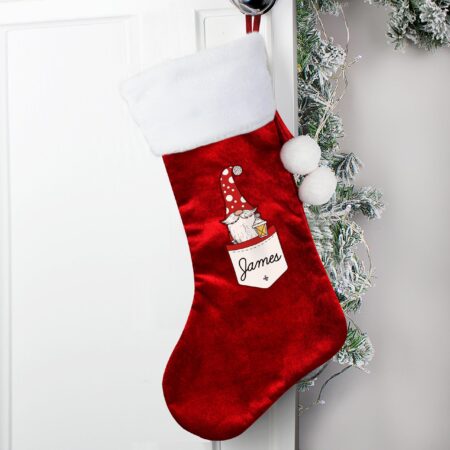 Personalised Gonk Family Red Christmas Stockings: 11 - Christmas Stockings By Gift Moments
