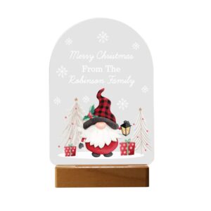 Personalised Gonk Wooden Based LED Christmas Light: 9 - LED Lighting By Gift Moments